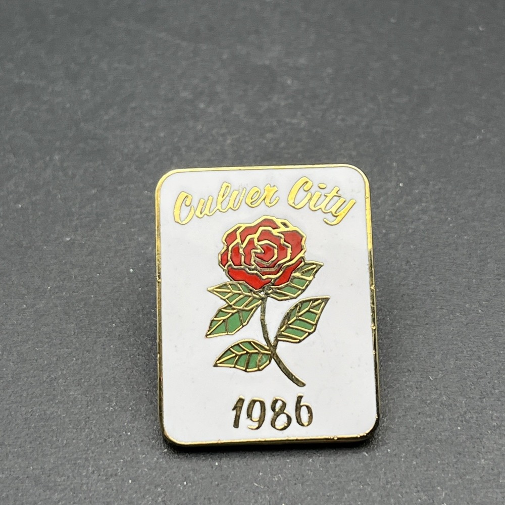 1986 Tournament Of Roses Pasadena Rose Parade Culver City Lapel Hat Pin